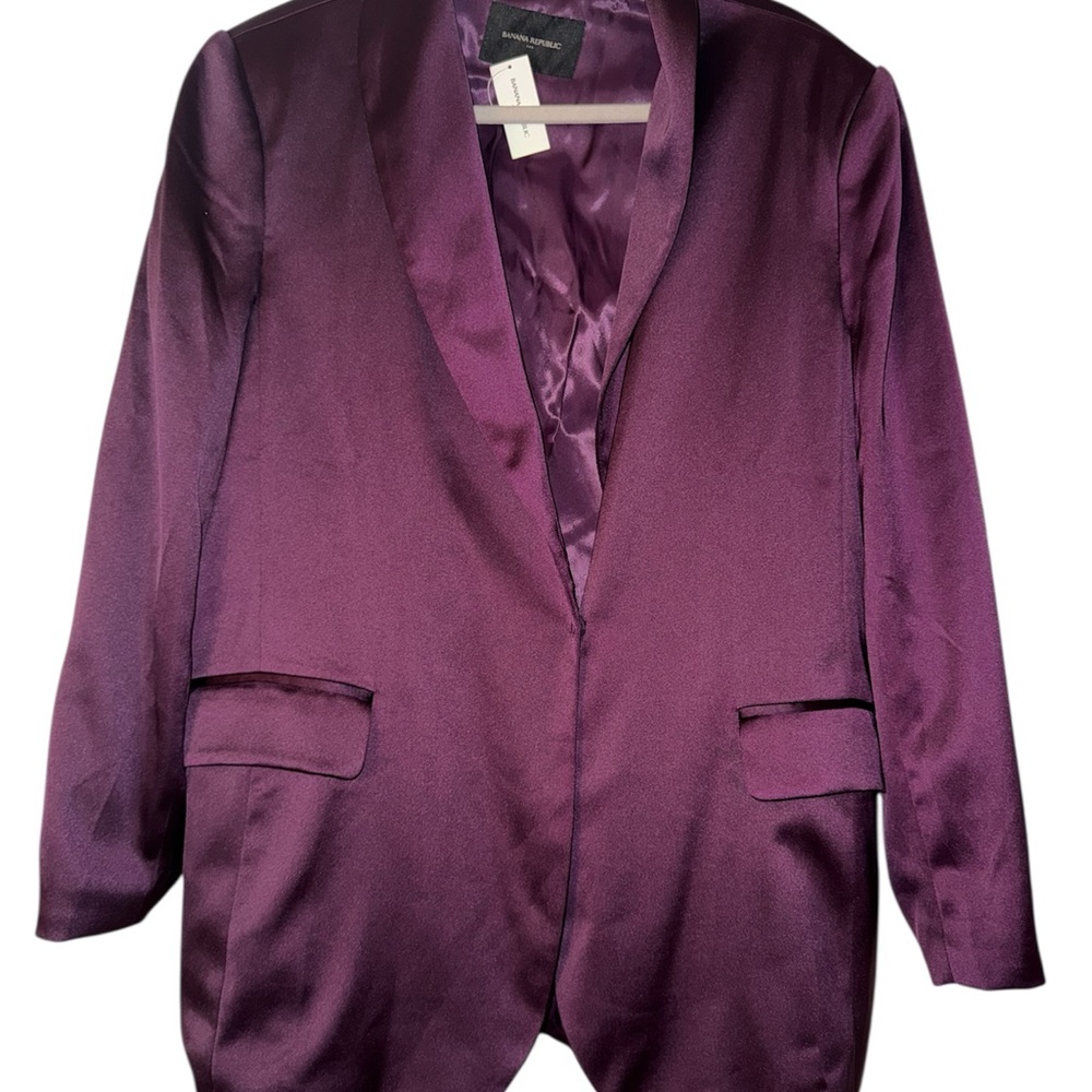 Purple Satin Blazer